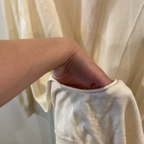Aritzia Cashmere Silk Cotton Blend Ivory Cardigan - Picture 6 of 6